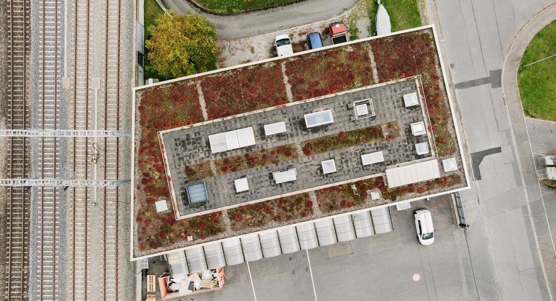 Real AG - Gebäude von oben